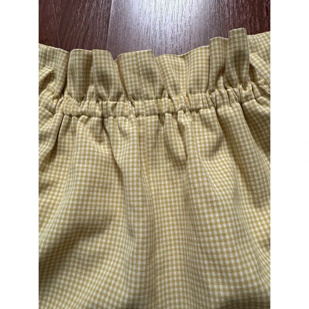 Aritzia Wilfred Checkered Yellow Shorts, Size 4‎